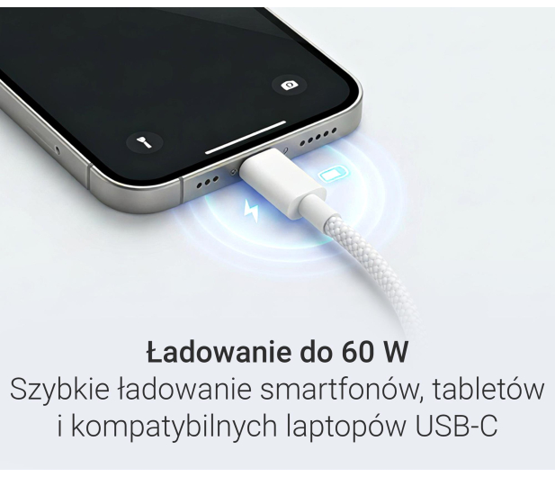 SILVER MONKEY Kabel Core USB C-C 60W 2m biały SMA333 - 1367073 - zdjęcie 2